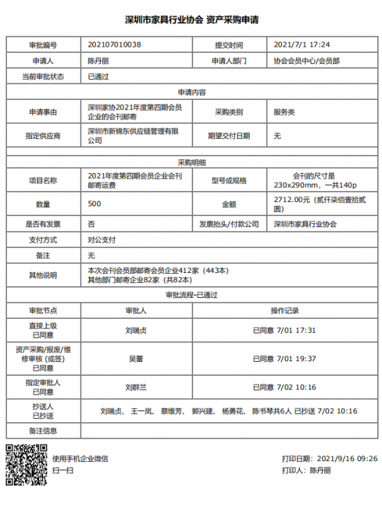 附件3、郵寄2021年第四期會刊&資產采購申請